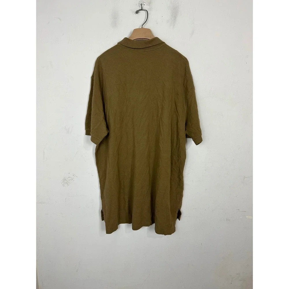 Polo Ralph Lauren Mens XXL Brown Olive Cotton Pique Short Sleeve Polo Shirt Pony